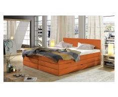 JUSTyou Emma Letto Arancione Pelle sintetica 160x200