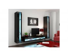 JUSTyou Set Vago N III Parete attrezzata Nero