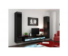 JUSTyou Set Vago N IV Parete attrezzata Nero