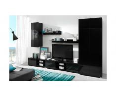 JUSTyou Gordia X Parete attrezzata Opaco Nero