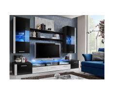 JUSTyou FROSH Parete attrezzata Nero Bianco