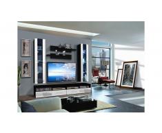 JUSTyou CLIVO E II Parete attrezzata Nero Bianco