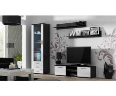 JUSTyou Soho VII Parete attrezzata Nero Bianco