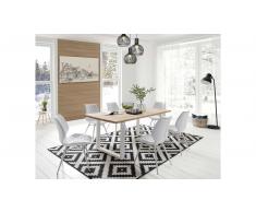 JUSTyou Heimdall Set tavolo Faggio selvatico Bianco