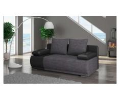 JUSTyou Roma Divano Letto Nero Grigio