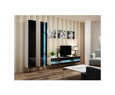 JUSTyou Set Vago N V Parete attrezzata Bianco Nero