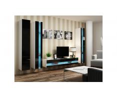 JUSTyou Set Vago N VI Parete attrezzata Bianco Nero