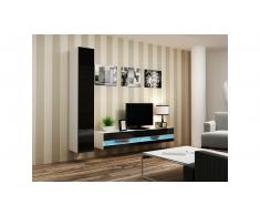 JUSTyou Set Vago N IX Parete attrezzata Bianco Nero