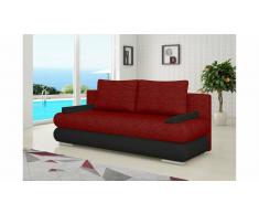 JUSTyou Milo Divano Letto 95x205x90 Nero Rosso