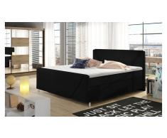 JUSTyou Velvet Letto Vi-Spring Nero 180x200