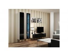 JUSTyou Set Vago X Parete attrezzata Bianco Nero