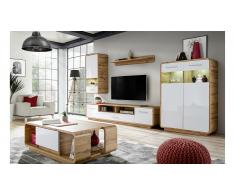 JUSTyou Peene Parete attrezzata Rovere Wotan | Bianco