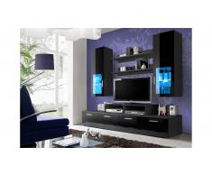 JUSTyou MOONI Parete attrezzata 200x275x45 cm Nero
