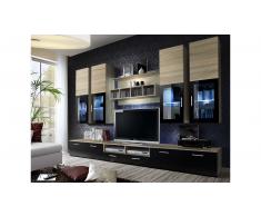 JUSTyou LIRA Parete attrezzata Sonoma Nero