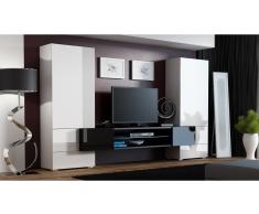 JUSTyou Tori Parete attrezzata Bianco Nero