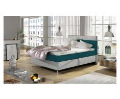 JUSTyou Cosy Letto Vi-Spring Turchese | Bianco 140x200