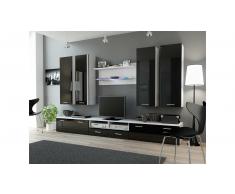 JUSTyou Set Dream III Parete attrezzata Bianco Nero