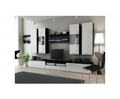 JUSTyou Set Dream II Parete attrezzata Nero Bianco