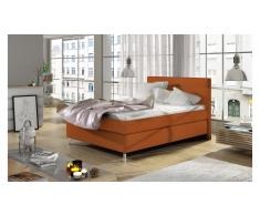 JUSTyou Cosy Letto Arancione Pelle sintetica 140x200