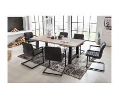 JUSTyou Phanes-W Tavolo da pranzo Quercia 100x200 Nero