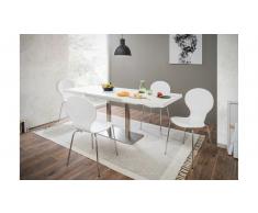 JUSTyou Otardo Tavolo da pranzo Bianco Acciaio 80x120