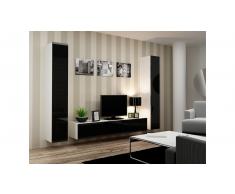 JUSTyou Set Vago IV B Parete attrezzata Bianco Nero