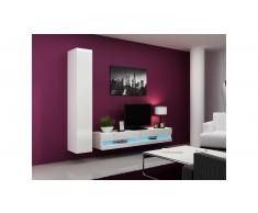 JUSTyou Set Vago N IX Parete attrezzata Bianco