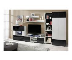 JUSTyou Gordia Parete attrezzata Bianco Nero