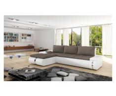 JUSTyou FADO MINI Divano angolare Bianco Marrone