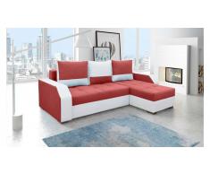 JUSTyou Aris Divano angolare Bianco Rosso