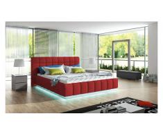 JUSTyou PRATO Letto matrimoniale 210x226x105 Rosso