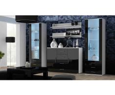 JUSTyou Soho III Parete attrezzata Bianco Nero