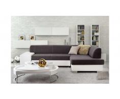 JUSTyou Mepol Divano angolare Grigio Bianco