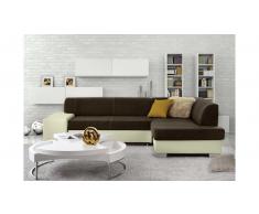 JUSTyou Mepol Divano angolare Marrone Beige
