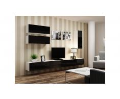 JUSTyou Set Vago XIII Parete attrezzata Bianco Nero