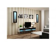 JUSTyou Set Vago N XI Parete attrezzata Bianco Nero