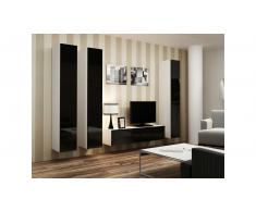 JUSTyou Set Vago XIV Parete attrezzata Bianco Nero