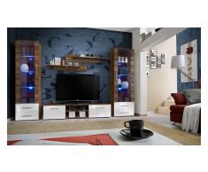 JUSTyou GULINO C Parete attrezzata Prugna Bianco