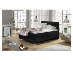 JUSTyou Cosy Letto Vi-Spring Nero Velours 140x200