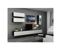 JUSTyou Set Vago XII Parete attrezzata Nero Bianco