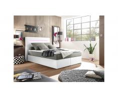 JUSTyou Concord Letto Vi-Spring 140x200 Bianco Argento