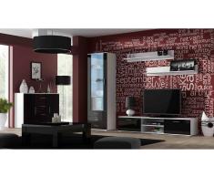 JUSTyou Soho II Parete attrezzata Bianco Nero