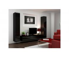 JUSTyou Set Vago IV B Parete attrezzata Nero