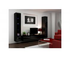 JUSTyou Set Vago V Parete attrezzata Nero