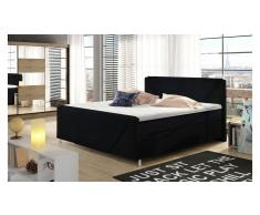 JUSTyou Velvet Letto Vi-Spring Nero | Nero I & 180x200