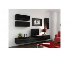 JUSTyou Set Vago XIII Parete attrezzata Nero