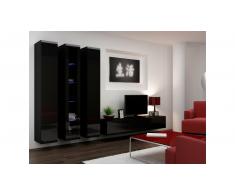 JUSTyou Set Vago II B Parete attrezzata Nero