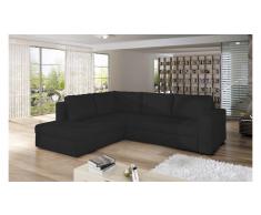 JUSTyou CAMINO Divano angolare 220x265x90 cm Nero