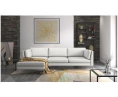 JUSTyou Siri Divano angolare Bianco Pelle sintetica