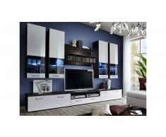 JUSTyou DERADE Parete attrezzata Wenge' Bianco